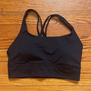 Lululemon Energy Longline Bra Medium Support, B–D Cups, Size 8 in Black